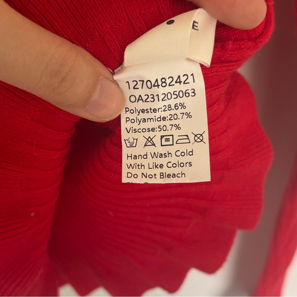 Commense Size L Ruffled Trim Button-Front Long Sleeve Cardigan - Picture 5 of 5